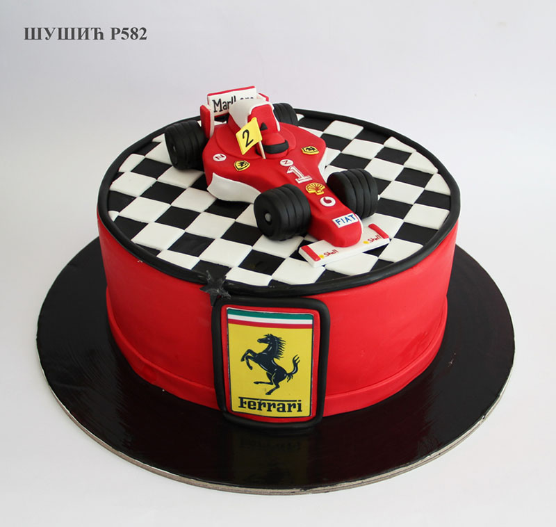Torta sa motivom Ferrarija
